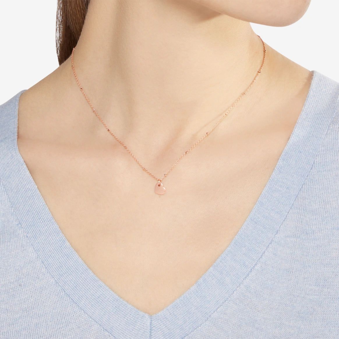 DoDo Rose Gold and Mini Heart Necklace