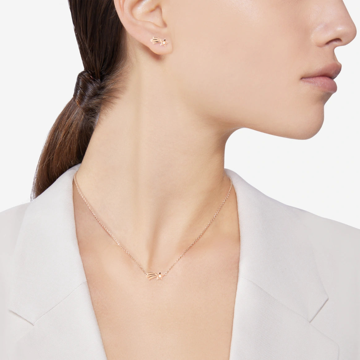 Gioielleria Granarelli DoDo Pomellato Orecchino DoDo Stella Cometa Oro Rosa e Diamante Destro Natale 2024 edizione limitata