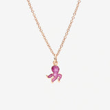 Charm DoDo Polpo Oro Rosa con Smalto Viola Chiaro