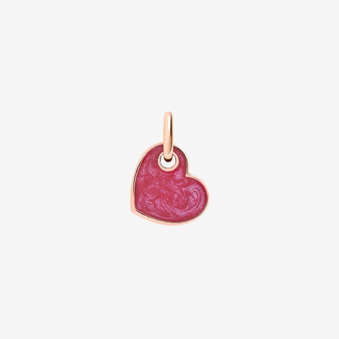 Charm DoDo Cuore Oro Rosa e Smalto Rosso-Ciondoli-DODO-Gioielleria Granarelli