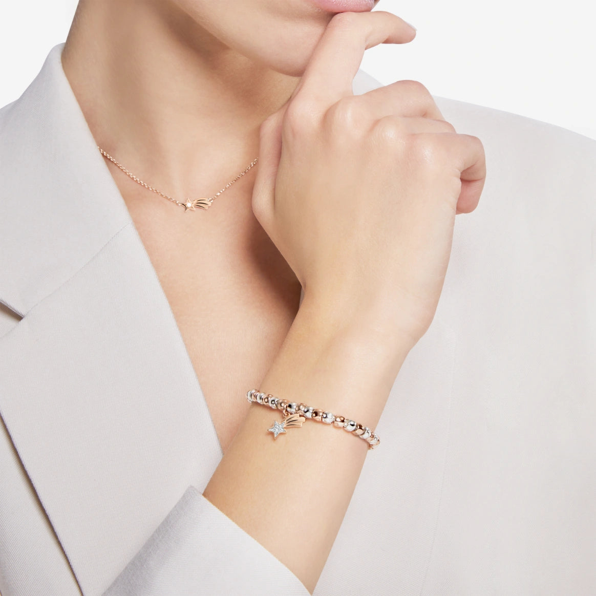 Gioielleria Granarelli DoDo Pomellato Ciondolo Charm DoDo Stella Cometa Oro Rosa e Smalto Glitter Natale 2024 Edizione limitata