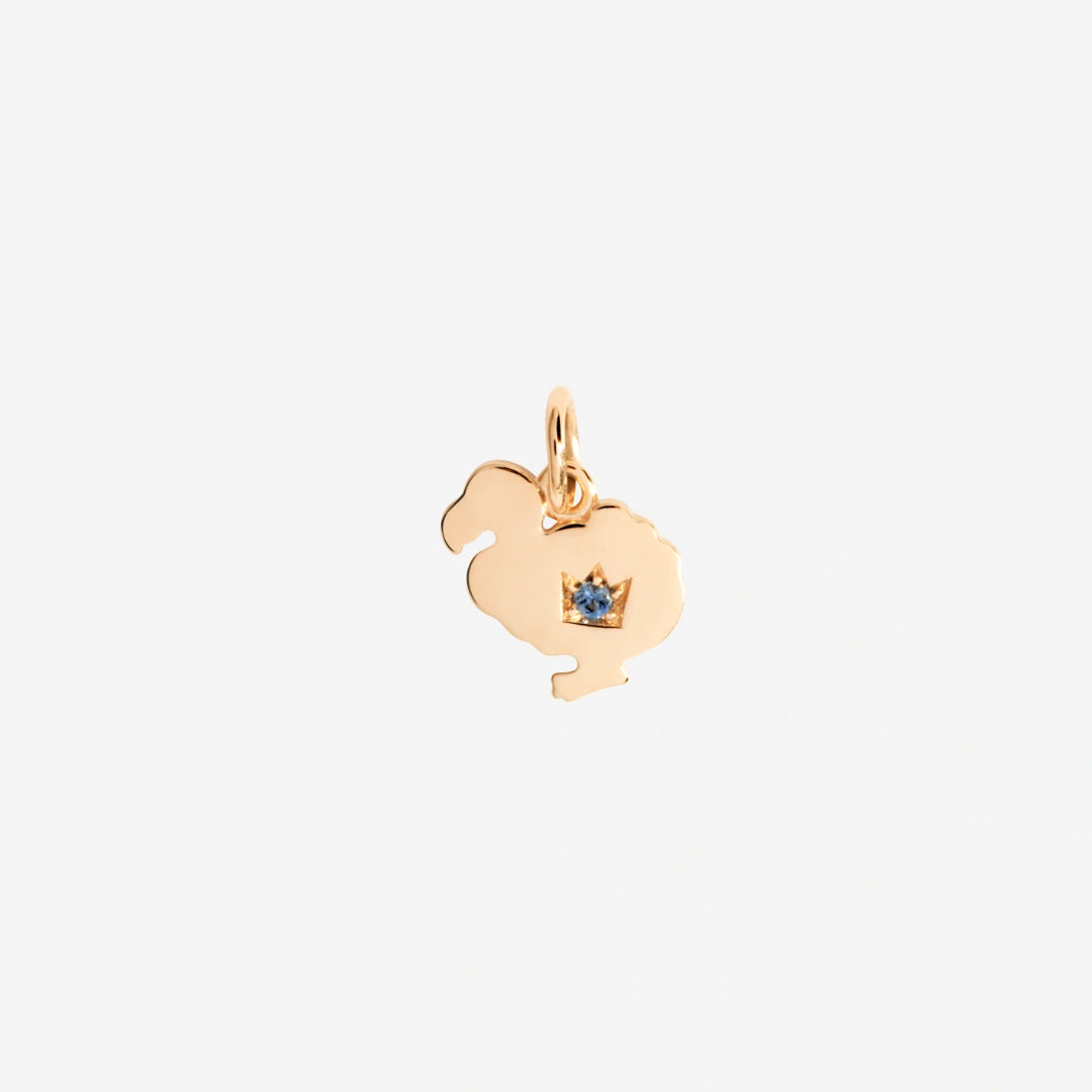 Dodo pendant heart in rose gold 9 kt Charm Gioielleria Granarelli