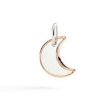 Charm XL DoDo Luna in Argento e Oro Rosa