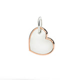 Charm XL DoDo Cuore in Argento e Oro Rosa