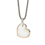 Charm XL DoDo Cuore in Argento e Oro Rosa