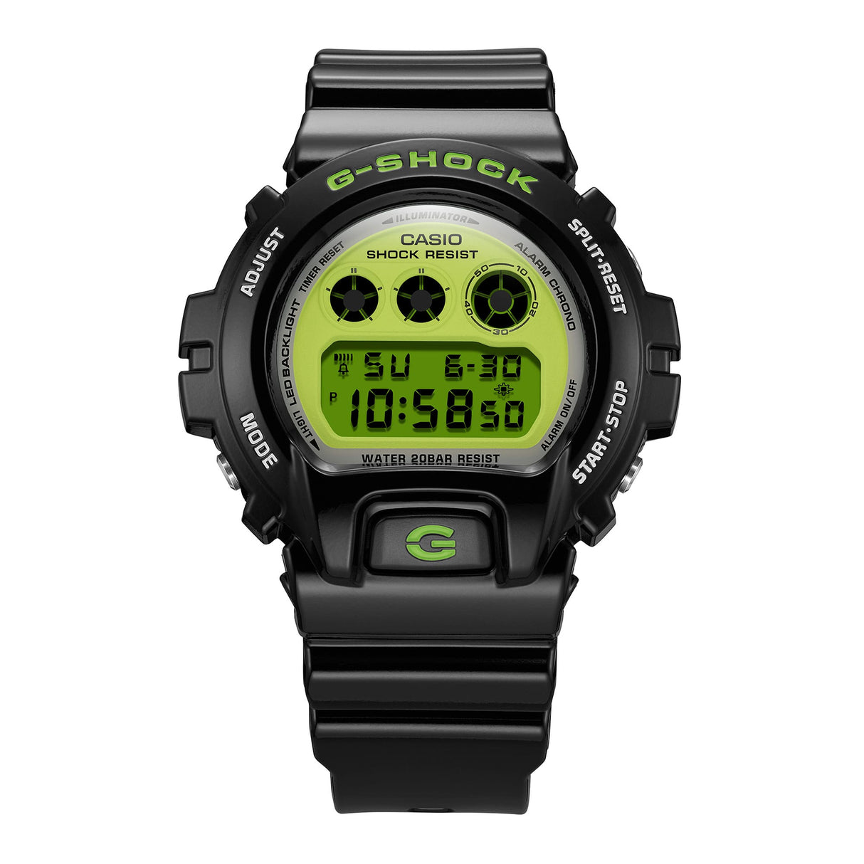 Casio Serie DW-6900 Classic Nero e Verde-Orologi-CASIO-Gioielleria Granarelli