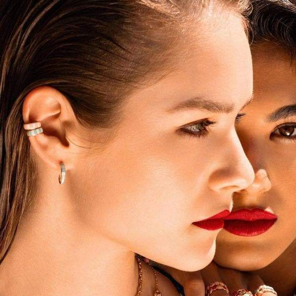 Earcuff Alessandro Enriquez Righe Rosa-Orecchini-RUE DES MILLE- [SKU] -Gioielleria Granarelli