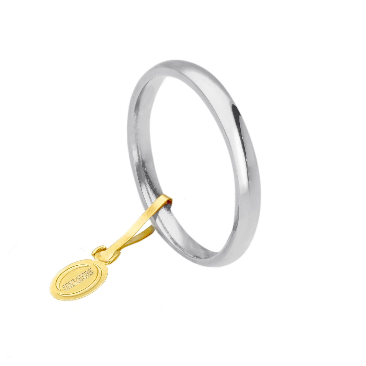 Fede Matrimoniale "Comoda" Oro Bianco 18 kt