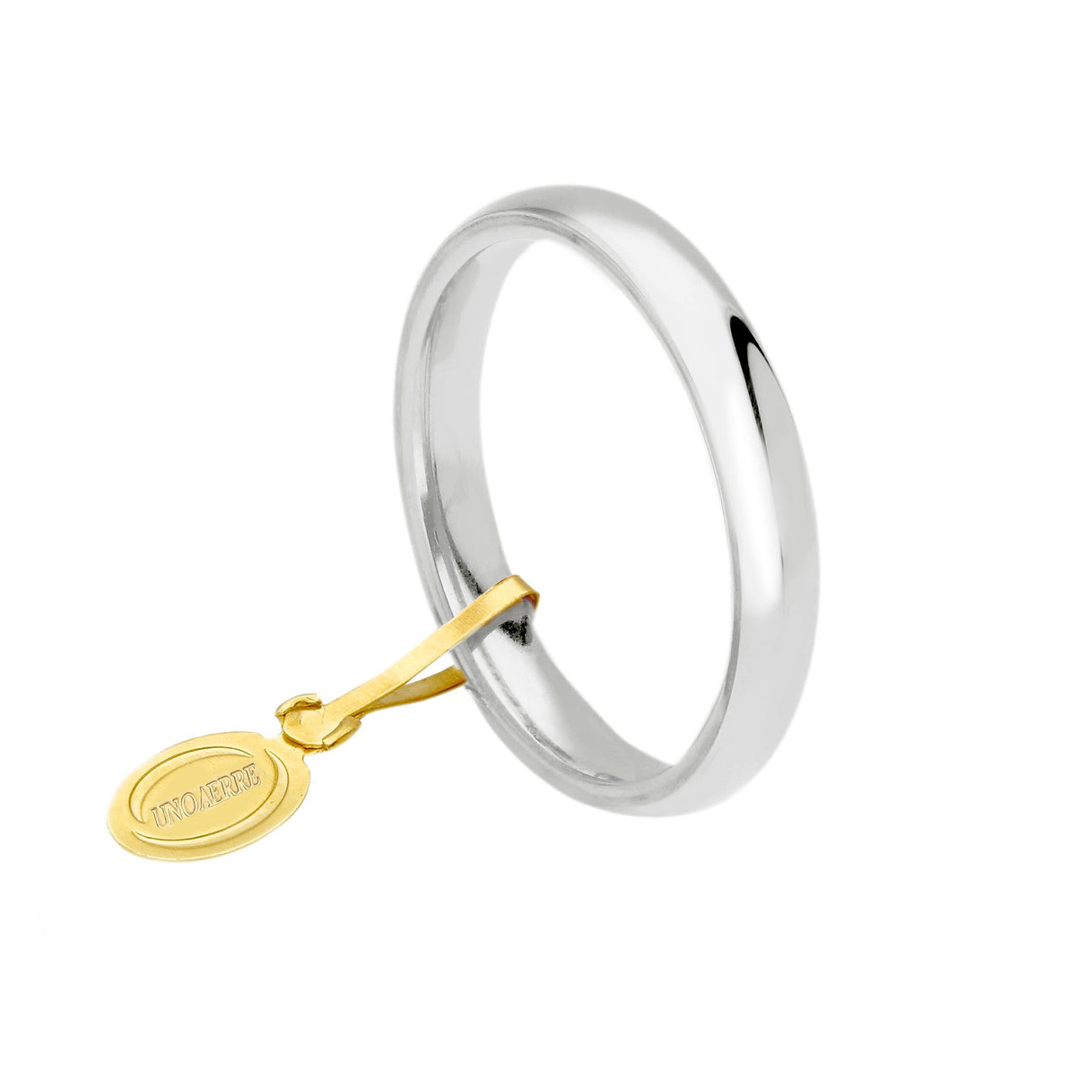 Fede Matrimoniale "Comoda" Oro Bianco 18 kt