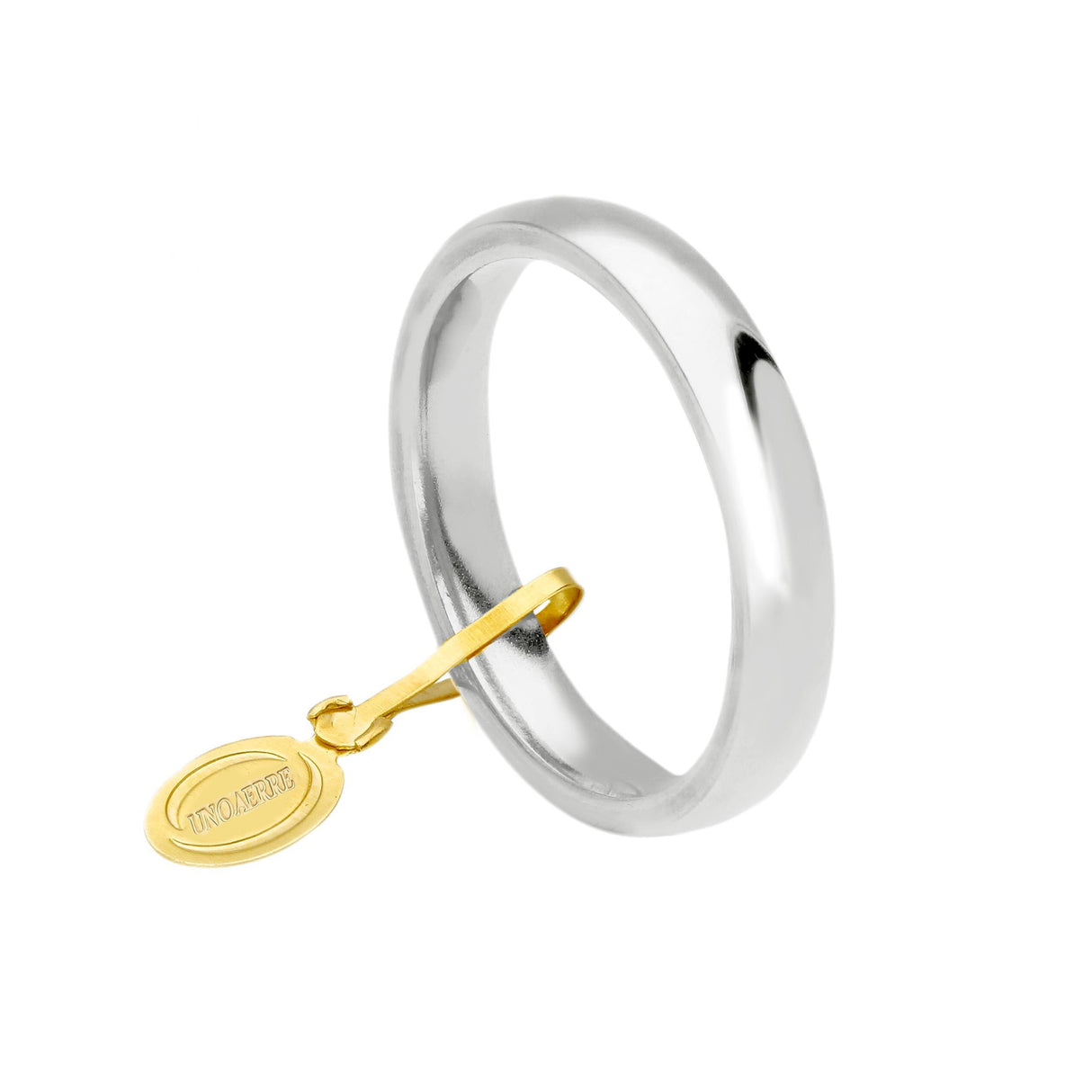 Fede Matrimoniale "Comoda" Oro Bianco 18 kt