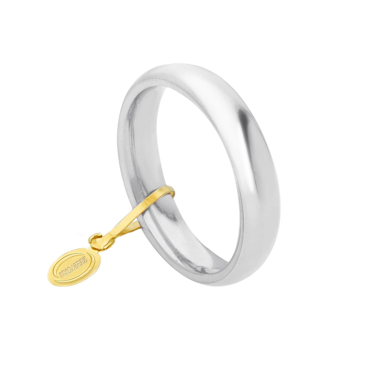 Fede Matrimoniale "Comoda" Oro Bianco 18 kt