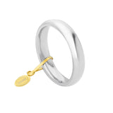 Fede Matrimoniale "Comoda" Oro Bianco 18 kt