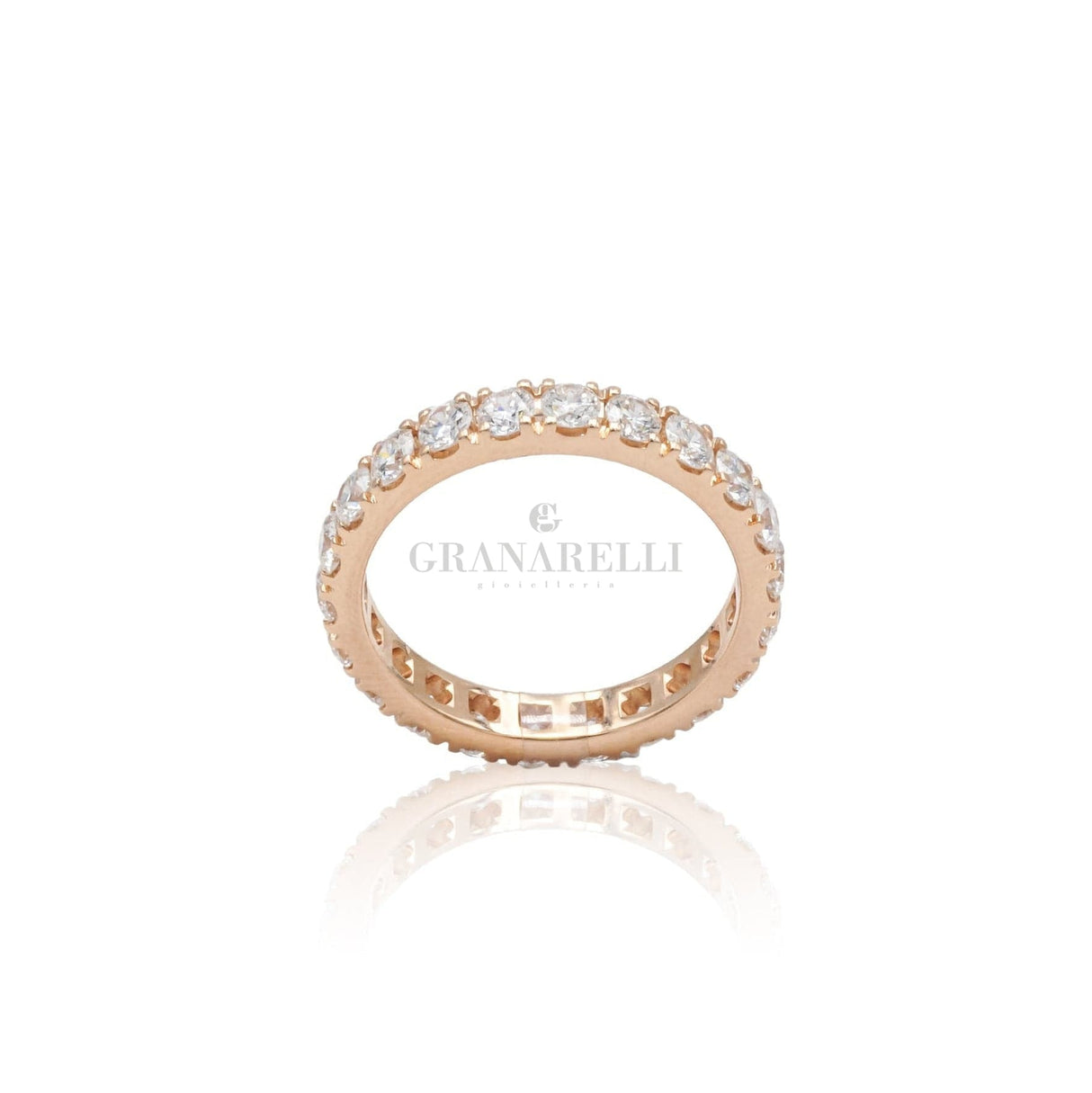 Fedina Girodito in oro Rosa con Diamanti Bianchi-Anelli-CRIVELLI- [SKU] -Gioielleria Granarelli