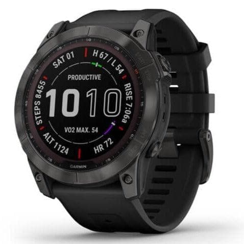 Fenix 7X Solar Vetro Zaffiro Titanium Black DLC-Orologi-GARMIN- [SKU] -Gioielleria Granarelli