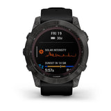 Fenix 7X Solar Vetro Zaffiro Titanium Black DLC-Orologi-GARMIN- [SKU] -Gioielleria Granarelli