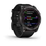 Fenix 7X Solar Vetro Zaffiro Titanium Black DLC-Orologi-GARMIN- [SKU] -Gioielleria Granarelli