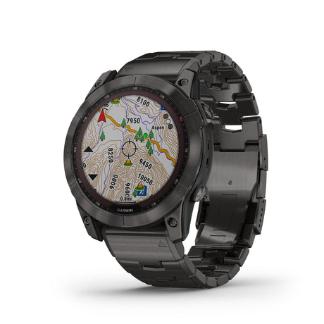 Fenix 7X Solar Vetro Zaffiro Titanium Black DLC con bracciale-GARMIN-010-02541-27-Gioielleria Granarelli