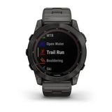 Orologi Fenix 7X Solar Vetro Zaffiro Titanium Black DLC con bracciale GARMIN