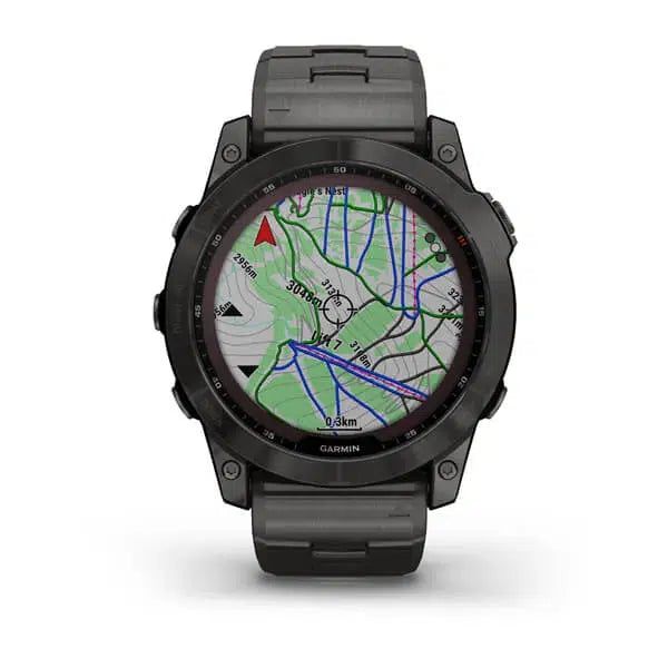 Orologi Fenix 7X Solar Vetro Zaffiro Titanium Black DLC con bracciale GARMIN