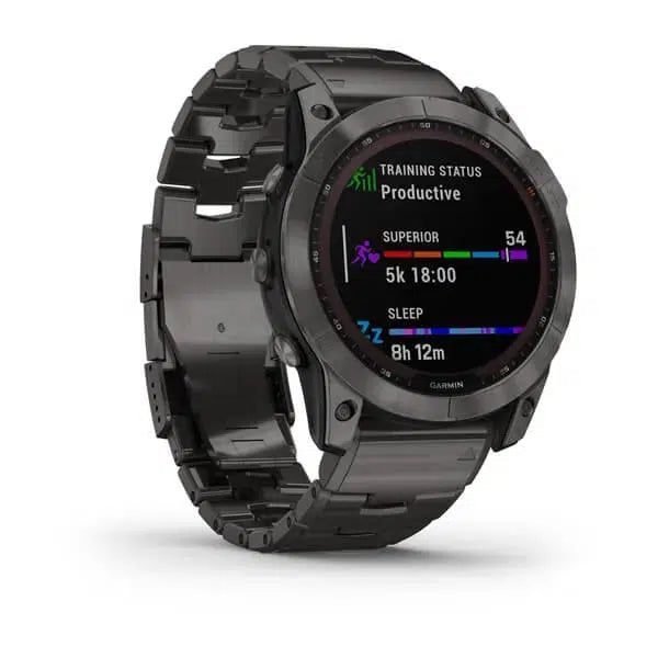 Orologi Fenix 7X Solar Vetro Zaffiro Titanium Black DLC con bracciale GARMIN