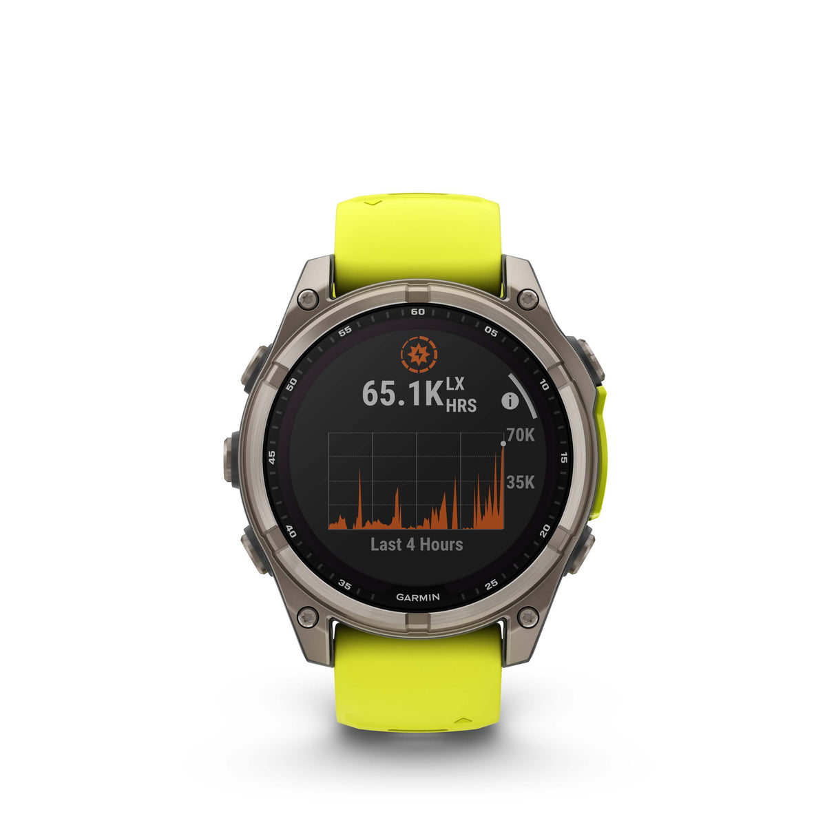 fēnix® 8 - 47 mm, Solar Vetro Zaffiro cinturino giallo-Orologi-GARMIN-Gioielleria Granarelli