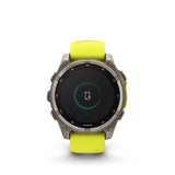 fēnix® 8 - 47 mm, Solar Vetro Zaffiro cinturino giallo-Orologi-GARMIN-Gioielleria Granarelli