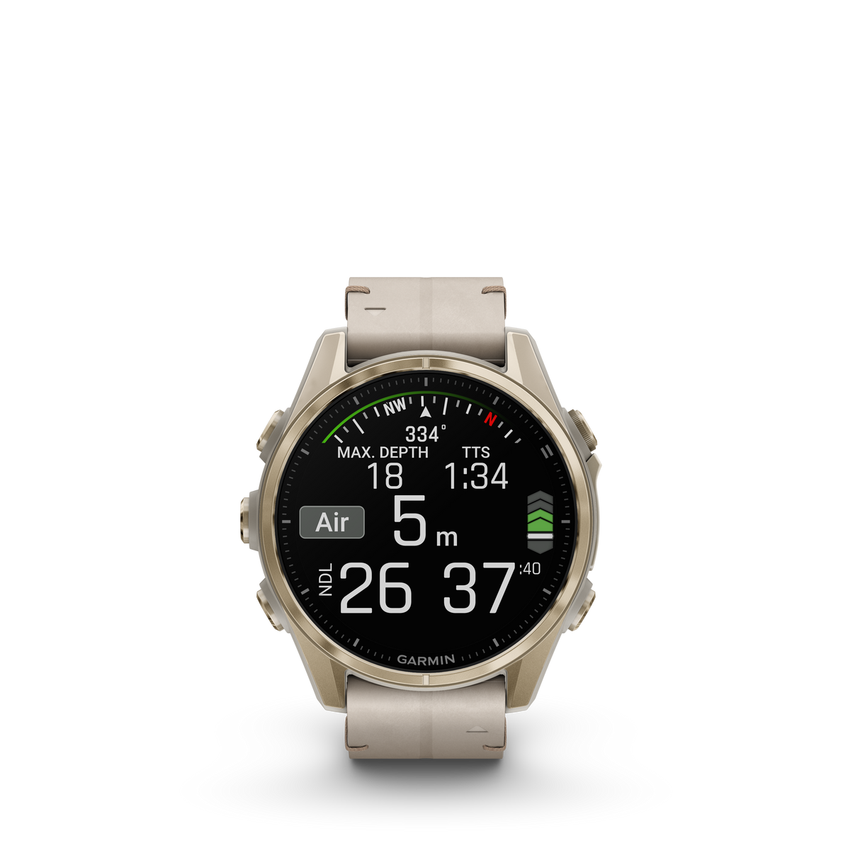 fēnix® 8 - 43 mm, AMOLED Soft Gold-Orologi-GARMIN-Gioielleria Granarelli