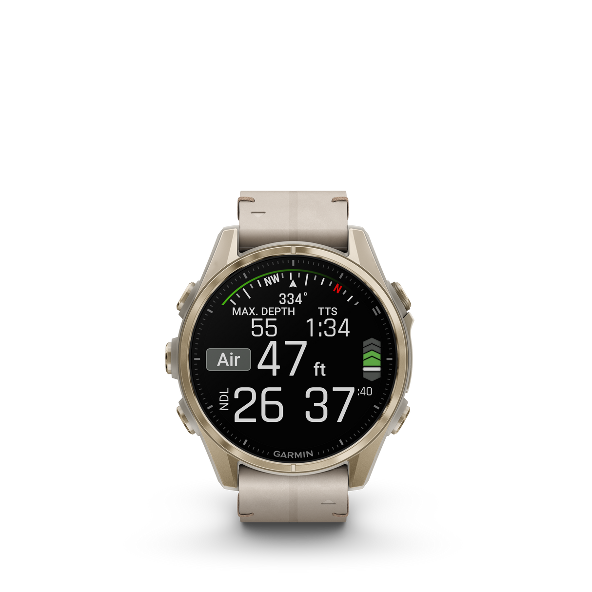 fēnix® 8 - 43 mm, AMOLED Soft Gold-Orologi-GARMIN-Gioielleria Granarelli