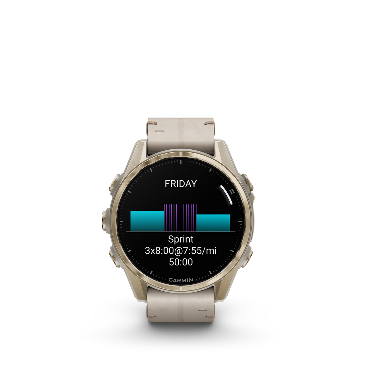 fēnix® 8 - 43 mm, AMOLED Soft Gold-Orologi-GARMIN-Gioielleria Granarelli