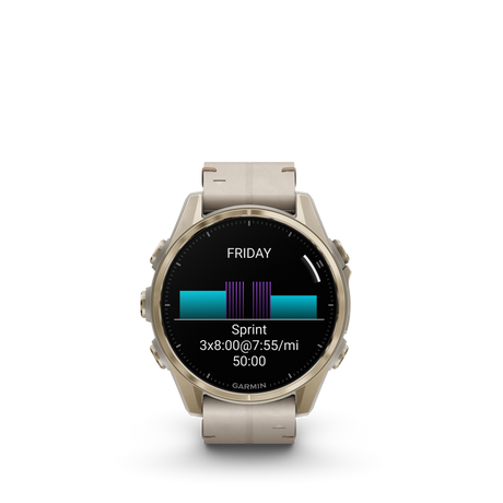 fēnix® 8 - 43 mm, AMOLED Soft Gold-Orologi-GARMIN-Gioielleria Granarelli