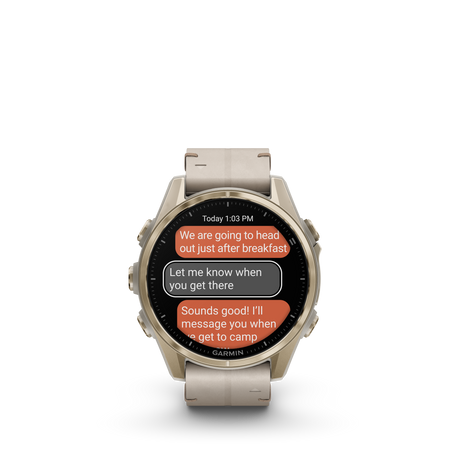 fēnix® 8 - 43 mm, AMOLED Soft Gold-Orologi-GARMIN-Gioielleria Granarelli