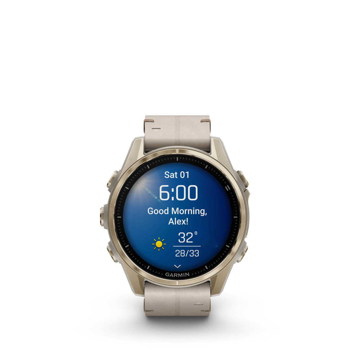 fēnix® 8 - 43 mm, AMOLED Soft Gold-Orologi-GARMIN-Gioielleria Granarelli