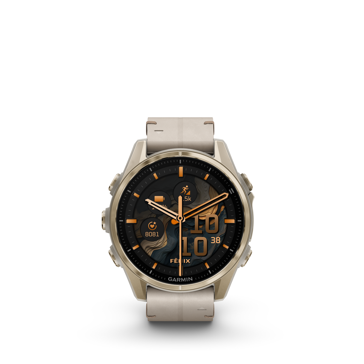 fēnix® 8 - 43 mm, AMOLED Soft Gold-Orologi-GARMIN-Gioielleria Granarelli