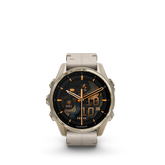 fēnix® 8 - 43 mm, AMOLED Soft Gold-Orologi-GARMIN-Gioielleria Granarelli