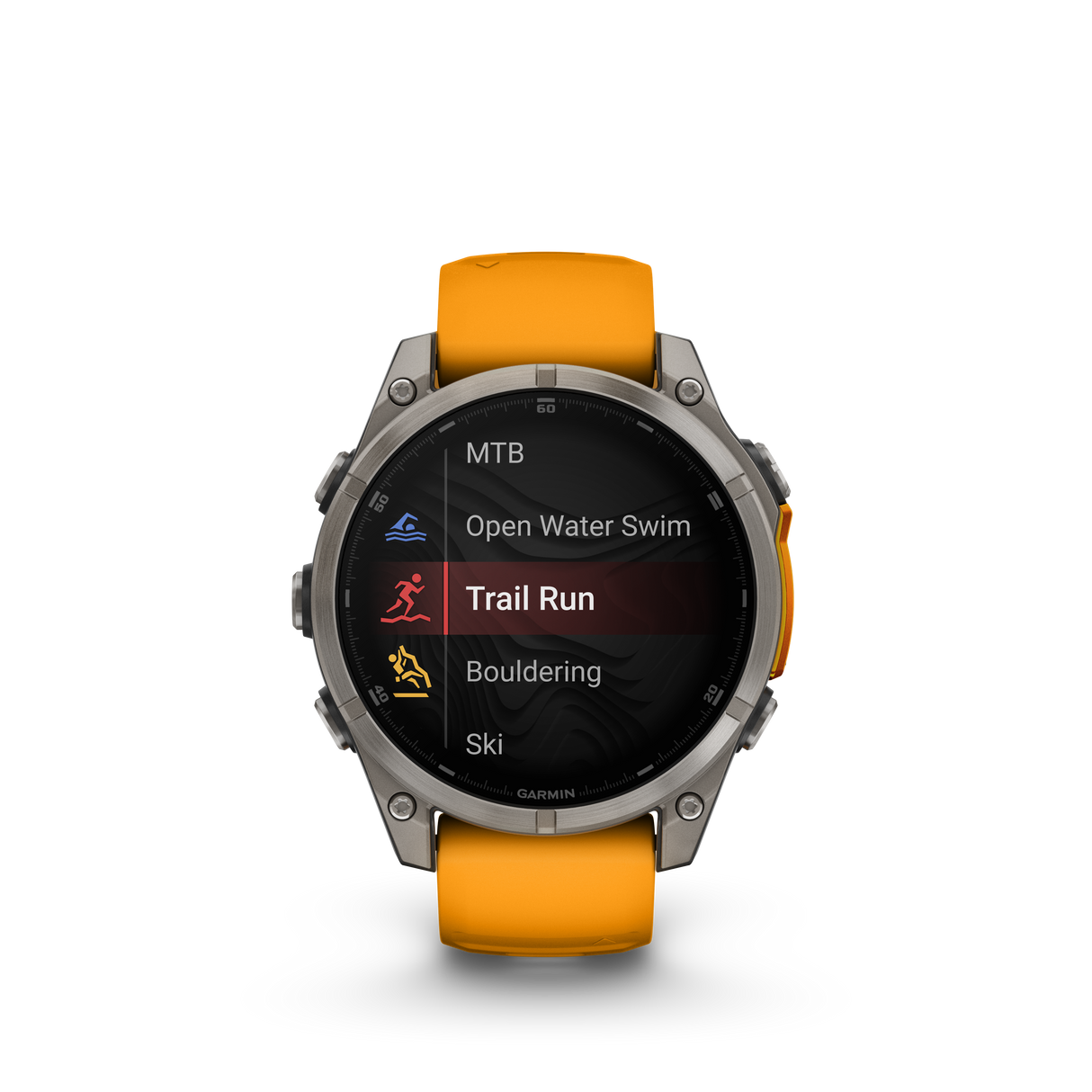 fēnix® 8 - 47 mm, AMOLED Titanium & Spark Orange-Orologi-GARMIN-Gioielleria Granarelli