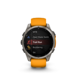 fēnix® 8 - 47 mm, AMOLED Titanium & Spark Orange-Orologi-GARMIN-Gioielleria Granarelli