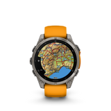 fēnix® 8 - 47 mm, AMOLED Titanium & Spark Orange-Orologi-GARMIN-Gioielleria Granarelli