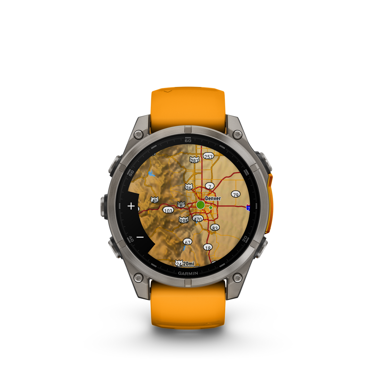 fēnix® 8 - 47 mm, AMOLED Titanium & Spark Orange-Orologi-GARMIN-Gioielleria Granarelli