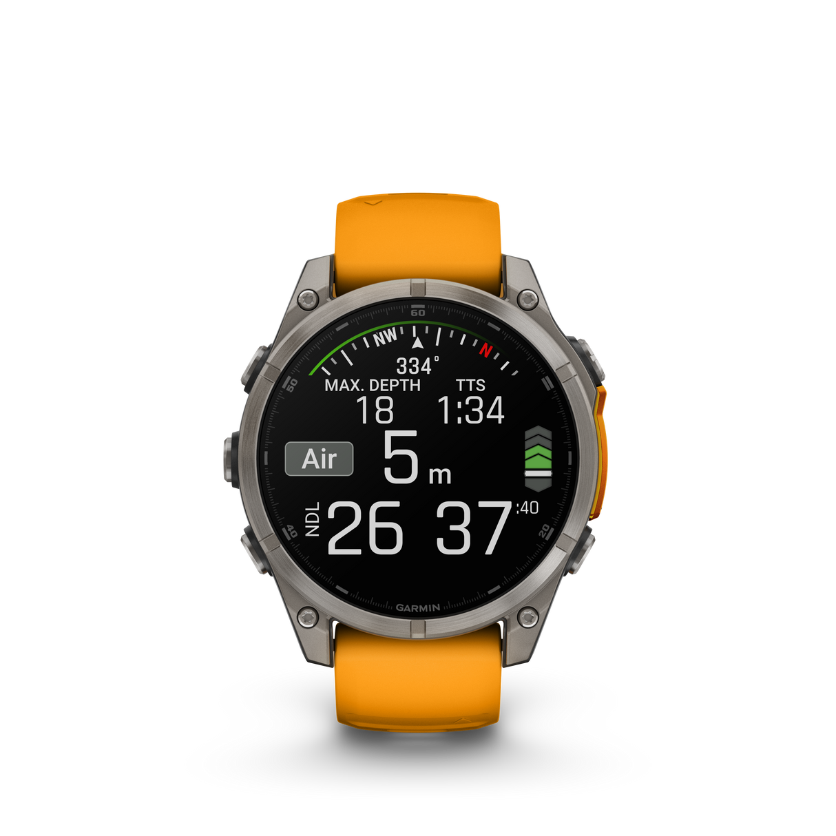 fēnix® 8 - 47 mm, AMOLED Titanium & Spark Orange-Orologi-GARMIN-Gioielleria Granarelli