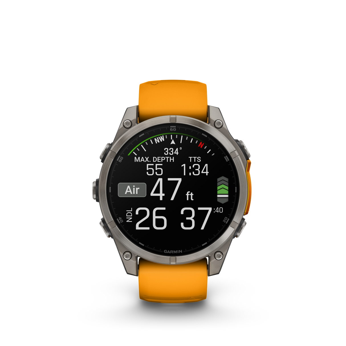 fēnix® 8 - 47 mm, AMOLED Titanium & Spark Orange-Orologi-GARMIN-Gioielleria Granarelli
