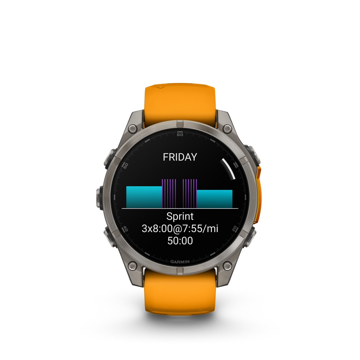 fēnix® 8 - 47 mm, AMOLED Titanium & Spark Orange-Orologi-GARMIN-Gioielleria Granarelli