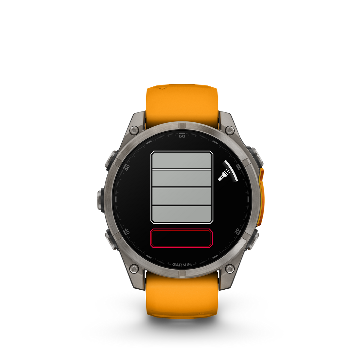 fēnix® 8 - 47 mm, AMOLED Titanium & Spark Orange-Orologi-GARMIN-Gioielleria Granarelli