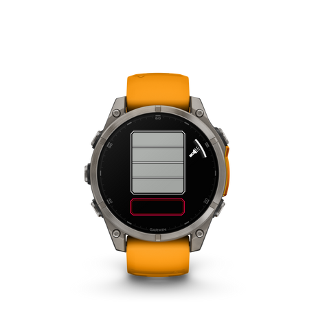 fēnix® 8 - 47 mm, AMOLED Titanium & Spark Orange-Orologi-GARMIN-Gioielleria Granarelli