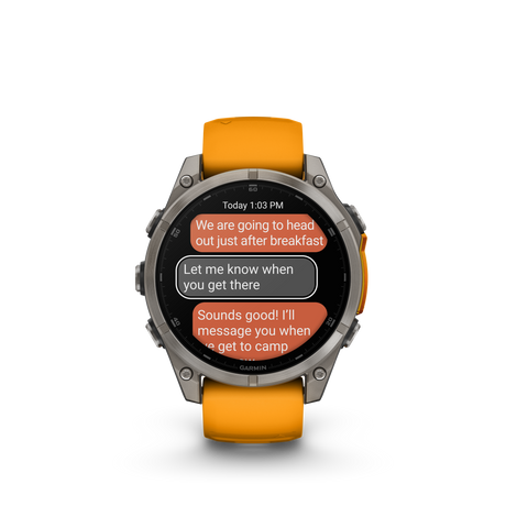 fēnix® 8 - 47 mm, AMOLED Titanium & Spark Orange-Orologi-GARMIN-Gioielleria Granarelli