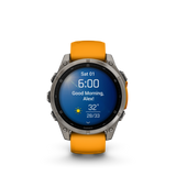 fēnix® 8 - 47 mm, AMOLED Titanium & Spark Orange-Orologi-GARMIN-Gioielleria Granarelli