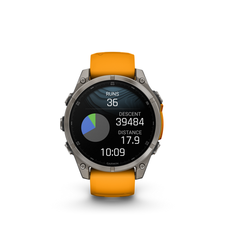 fēnix® 8 - 47 mm, AMOLED Titanium & Spark Orange-Orologi-GARMIN-Gioielleria Granarelli