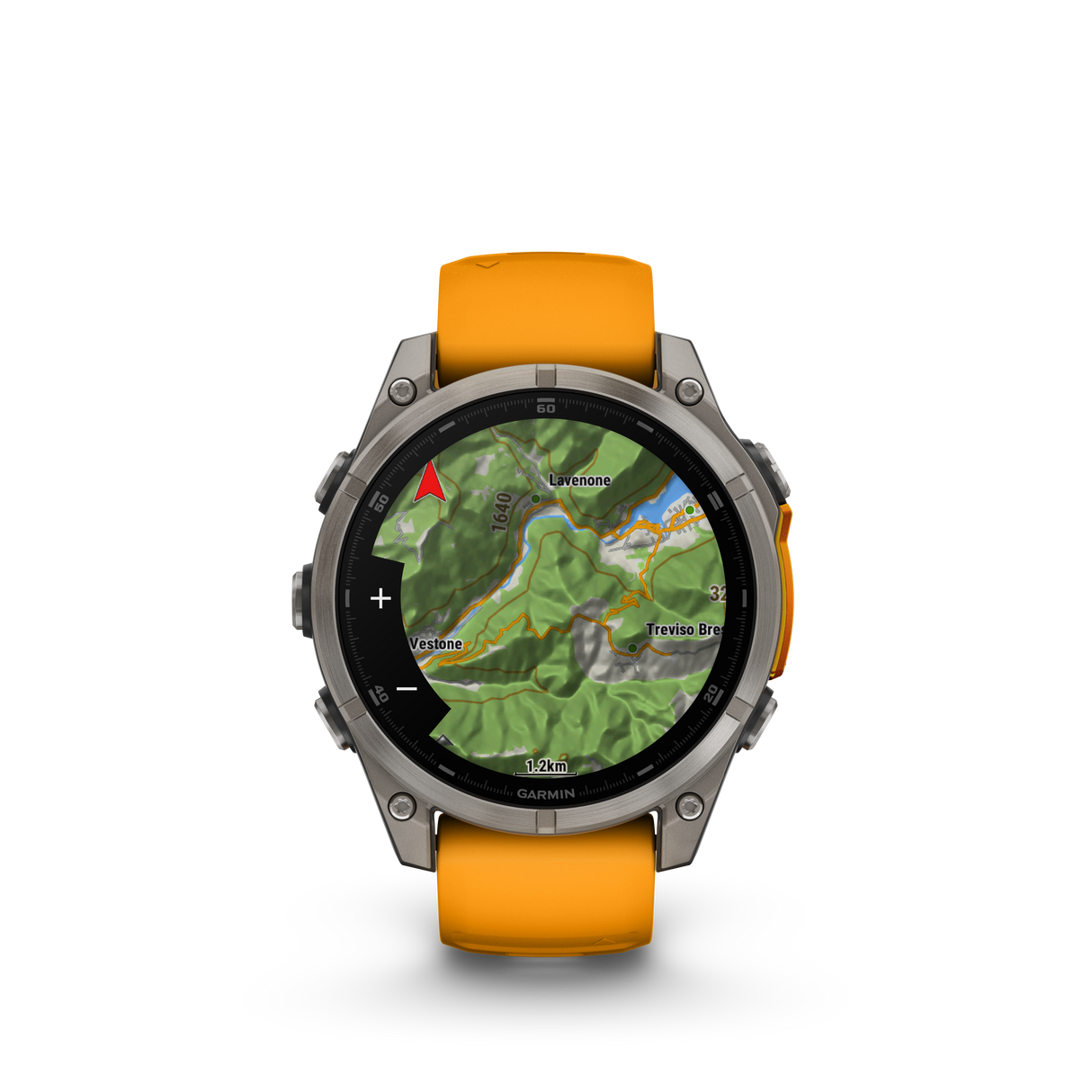 fēnix® 8 - 47 mm, AMOLED Titanium & Spark Orange-Orologi-GARMIN-Gioielleria Granarelli