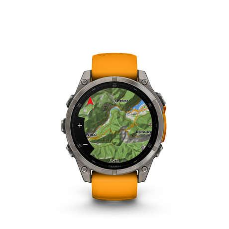 fēnix® 8 - 47 mm, AMOLED Titanium & Spark Orange-Orologi-GARMIN-Gioielleria Granarelli