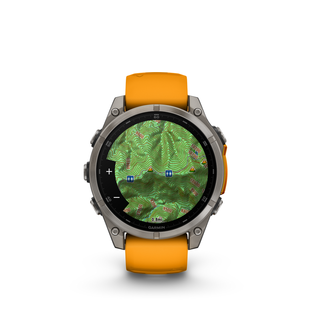 fēnix® 8 - 47 mm, AMOLED Titanium & Spark Orange-Orologi-GARMIN-Gioielleria Granarelli