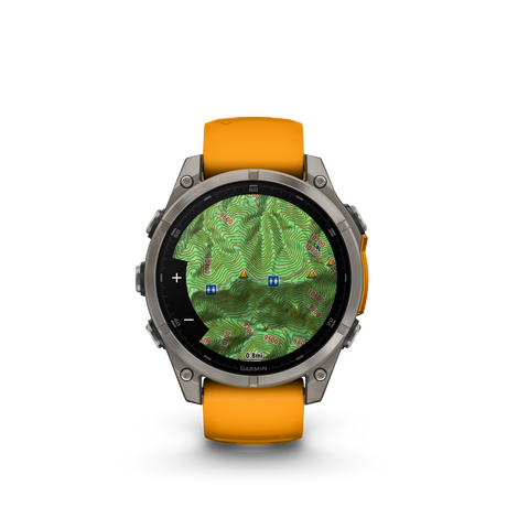 fēnix® 8 - 47 mm, AMOLED Titanium & Spark Orange-Orologi-GARMIN-Gioielleria Granarelli